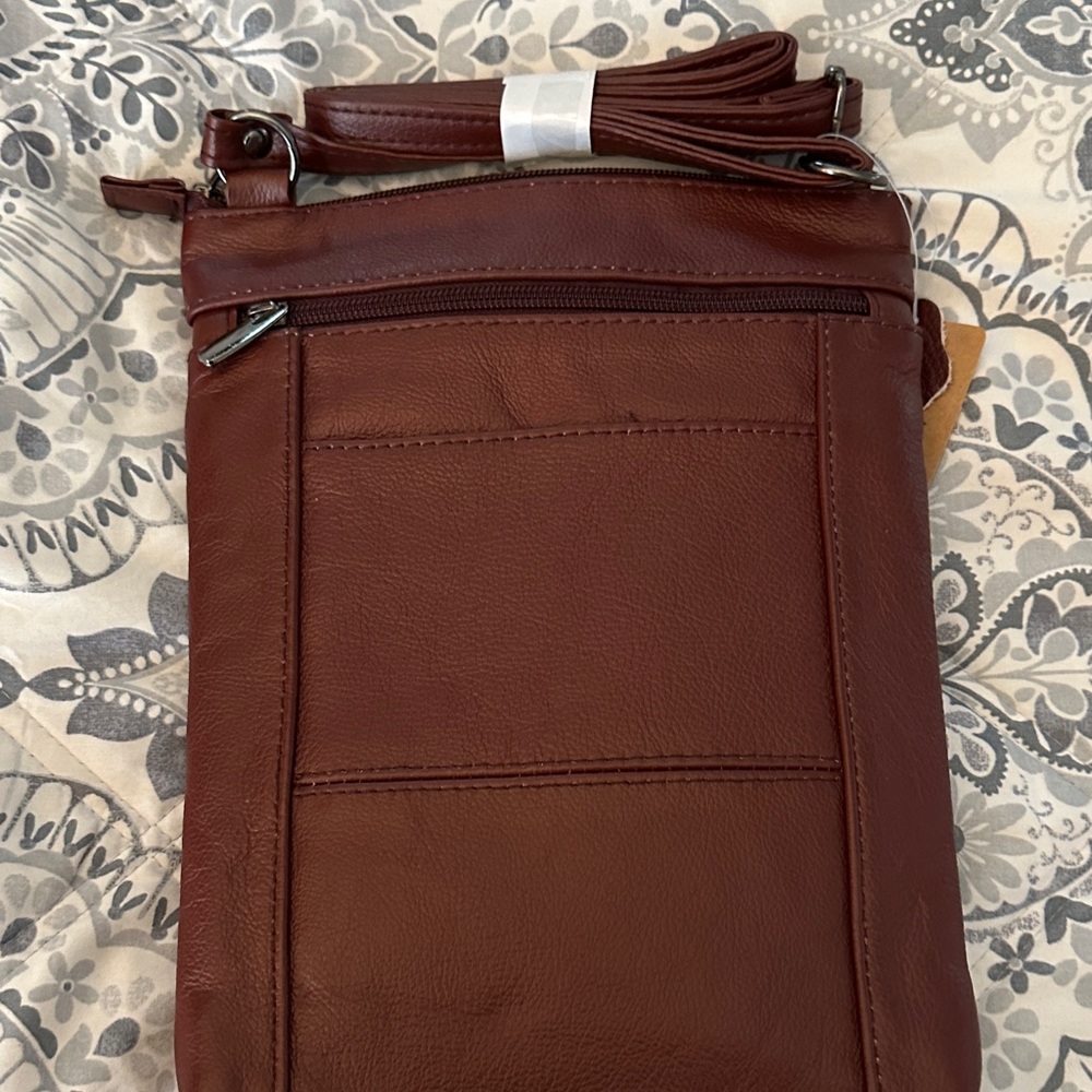 NWT Maze Brown Genuine Leather Crossbody Bag - Picture 6 of 6